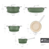 Karaca x Refika Swiss Crystal 9 Parça Tencere ve Tava Seti Emerald Green