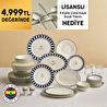 Karaca x Fenerbahçe Lisanslı Forever Bone 60 Parça 8 Kişilik Yemek Takımı Gold