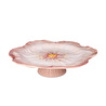 Baci Milano Botanica Çiçek Desenli Melamin Pembe Orta Boy Ayaklı Kek Standı 32,5 cm
