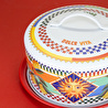 Baci Milano Dolce Vita Limon Desenli Paslanmaz Çelik Vakumlu Kek Fanusu Ø 28,5 cm, H 12,5 cm