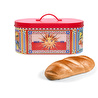 Baci Milano Dolce Vita Güneş Desenli Paslanmaz Çelik Vakumlu Ekmek Kutusu 34 x 18 cm, H 15 cm