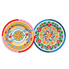 Baci Milano Dolce Far Niente Mavi ve Pembe Renkli Karışık 6 Parça Melamin Servis Tabağı 28 cm