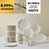 Karaca Stream Bone Coralia 53 Parça 12 Kişilik Yemek Takımı
