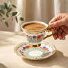 Emsan Çiçekli 6 Kişilik Kahve Fincan Takımı 90 ml