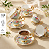 Emsan Çiçekli 6 Kişilik Kahve Fincan Takımı 90 ml