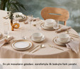 Karaca Forever Bone Gold Line 24 Parça 6 Kişilik Yemek Takımı