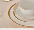 Karaca Forever Bone Gold Line 24 Parça 6 Kişilik Yemek Takımı