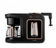 Karaca Hatır Plus Barista Steel 6 in 1 Konuşan Latte Cappuccino ve Közde Türk Kahve Makinesi Black Copper