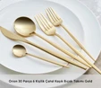 Karaca Orion Gold 6 Kişilik 30 Parça Çatal Kaşık Bıçak Takımı