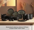 Karaca Earth Collection Galactic 55 Parça 12 Kişilik Yemek Takımı Siyah