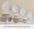 Karaca Forever Bone Olio 53 Parça 12 Kişilik Yemek Takımı