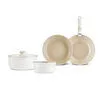 Karaca x Refika Swiss Crystal Almond Cream Easy Clip 7 Parça Tencere Seti 