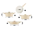 Jumbo Swiss Crystal Dark Cream 7 Parça Tencere Seti
