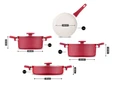 Jumbo Swiss Crystal 7 Parça Tencere Seti Red