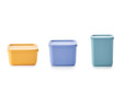 Tupperware 3'lü Kübik Kare Saklama Kabı Seti 650 ML - 1 L - 1,8 L