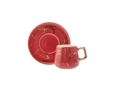 Karaca Marble Pembe Mavi 2 Kişilik Kahve Fincanı Takımı 80 ml
