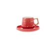 Karaca Marble Pembe Mavi 2 Kişilik Kahve Fincanı Takımı 80 ml