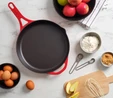 Pot Art Kırmızı Döküm Düz Tava 28 cm