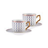Karaca Jolly Blue Ring 2 Kişilik Çay Fincan Takımı 220 ml