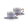 Karaca Jolly Blue Thin Line 2 Kişilik Çay Fincanı Seti 220 ml
