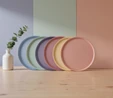Apricot Rainbow 6 Parça Yuvarlak Pasta Seti 20 cm