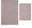 Kaşmir Home Soft Makarna Banyo Paspas Seti Bej 60x90 cm-40x60 cm 