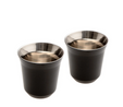 Jumbo Glory 7 Double Wall Termo Çelik 2'li Fincan Siyah 80 ml