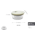 Karaca Cream Vakumlu Saklama Kabı 0.6 Lt
