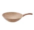 Karaca Biogranit Wood Silver Wok Tava 28 Cm Kahverengi
