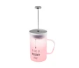 Karaca Emergency Borosilikat Cam French Press 600 ml Pembe