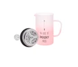Karaca Emergency Borosilikat Cam French Press 600 ml Pembe