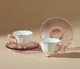 Karaca Samo 2 Kişilik Akrilik Tabaklı Pembe Kahve Fincan Takımı 90 ml