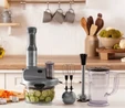 Karaca Mastermaid Prosteel Uzun Blender Ayaklı 6 Bıçaklı Cam Mutfak Robotu 2500W Galaxy Grey