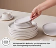 Karaca Stream Bone Meridian 34 Parça 6 Kişilik Kahvaltı Takımı Beyaz