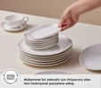 Karaca Stream Bone Middle 34 Parça 6 Kişilik Kahvaltı Takımı Beyaz