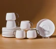 Karaca Streamline Saturn 6 Kişilik Kahve Fincanı Takımı 100 ml Platin 