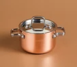 Karaca Powersteel 3Ply 316+ İndüksiyon Tabanlı Çelik Mini Tencere 10 Cm Copper