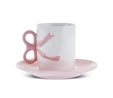 Karaca Ribbon 2 Kişilik Kahve Fincanı 110 ml Pembe