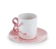 Karaca Ribbon 2 Kişilik Kahve Fincanı 110 ml Pembe