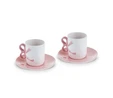 Karaca Ribbon 2 Kişilik Kahve Fincanı 110 ml Pembe