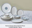 Karaca Forever Bone İznik 26 Parça 6 Kişilik Kahvaltı Takımı
