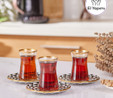 Karaca Black Gold 6lı Çay Seti
