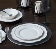 Karaca Daisy Platinum Wave Shape 24 Parça 6 Kişilik Porselen Yemek Takımı