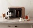 Karaca Hatır Plus 5 in 1 Essential Közde ve Sütlü Türk Kahvesi ve Filtre Kahve Makinesi Rosie Brown