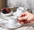 Karaca Nakkaş Beyaz 2 Kişilik Kahve Fincan Takımı 90 ml