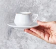 Karaca Nakkaş Beyaz 2 Kişilik Kahve Fincan Takımı 90 ml