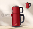 Karaca New Year Yılbaşı Tea Break Su Isıtıcı Çay Makinesi Rouge Red