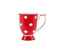 Karaca Polka Dot Kırmızı Beyaz Porselen Kupa 360 ml