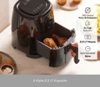 Karaca Smart Cook 60 Dakikaya Kadar Zaman Ayarlı Compact Airfryer Black 2.2 Litre