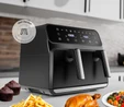 Karaca Multifry XXXL 9 Litre Dijital Tek Hazneli/Seperatör ile Çift Hazne Kullanılabilen Cam Pencereli Airfryer